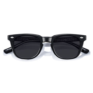 Handmade Vintage Plate Transparent Tea Square Frame Sunglasses