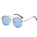 Silver Frame Blue Lens
