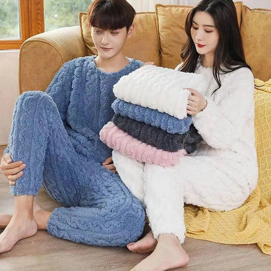 Pajamas Sets Thickened Coral Velvet Pullover