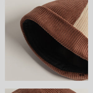 Women's Retro Corduroy Color Matching Hat