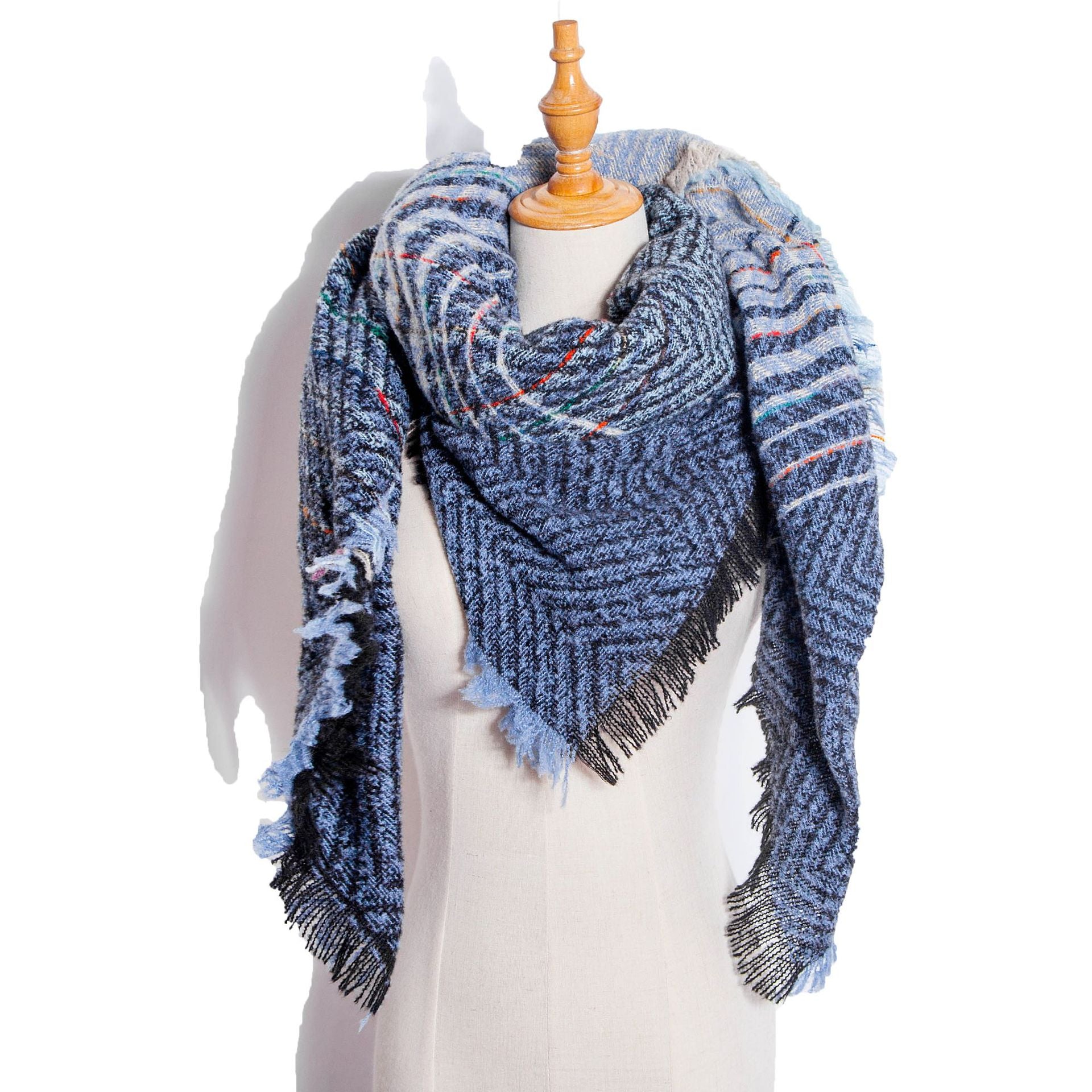 Shawl Scarf Autumn And Winter Large Plaid Triangle