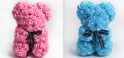 Rose Teddy Bear Eternal Flower PE Foam