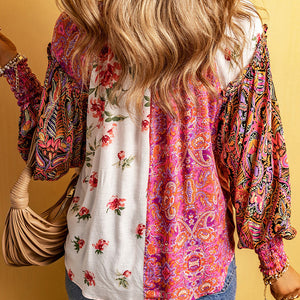 Fashion Floral Print Shirt For Women