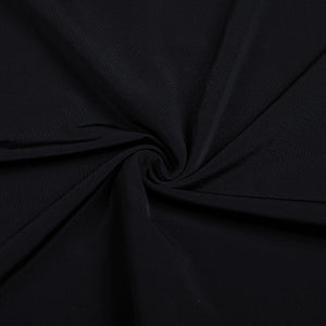 Sexy Backless Black Long Sleeve Hollow Flower Tassel Decoration Dress