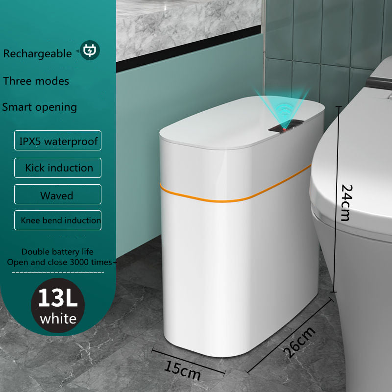 Smart Box Trash Can With Lid Storage