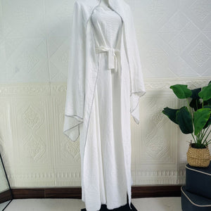 Dubai Turkey Cardigan With Inner Wear Dress