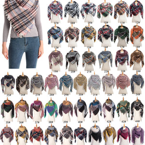 Shawl Scarf Autumn And Winter Large Plaid Triangle