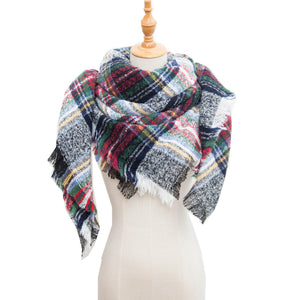 Shawl Scarf Autumn And Winter Large Plaid Triangle