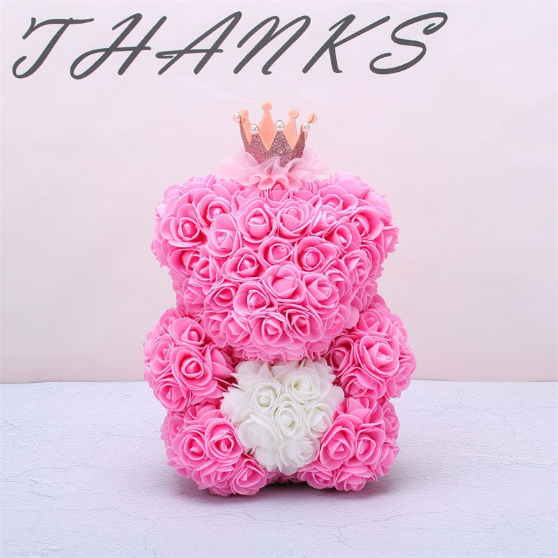 Rose Teddy Bear Eternal Flower PE Foam
