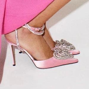 Women's Fashionable All-match Heart-shaped Rhinestone Sandals