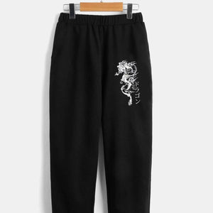 Middle And Big Children Animal Print Autumn Loose Casual Trousers