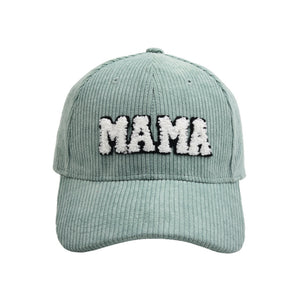 Letter MAMA Embroidered Corduroy Baseball Cap Cap Female Parent-child Style