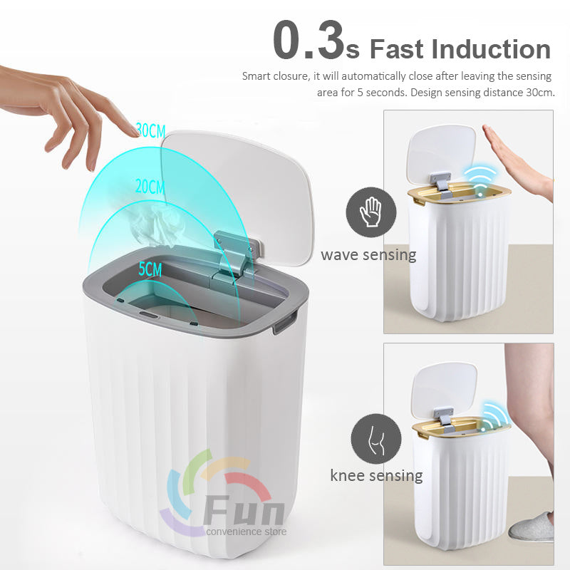 Smart Box Trash Can With Lid Storage