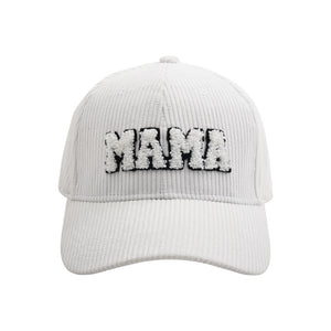 Letter MAMA Embroidered Corduroy Baseball Cap Cap Female Parent-child Style