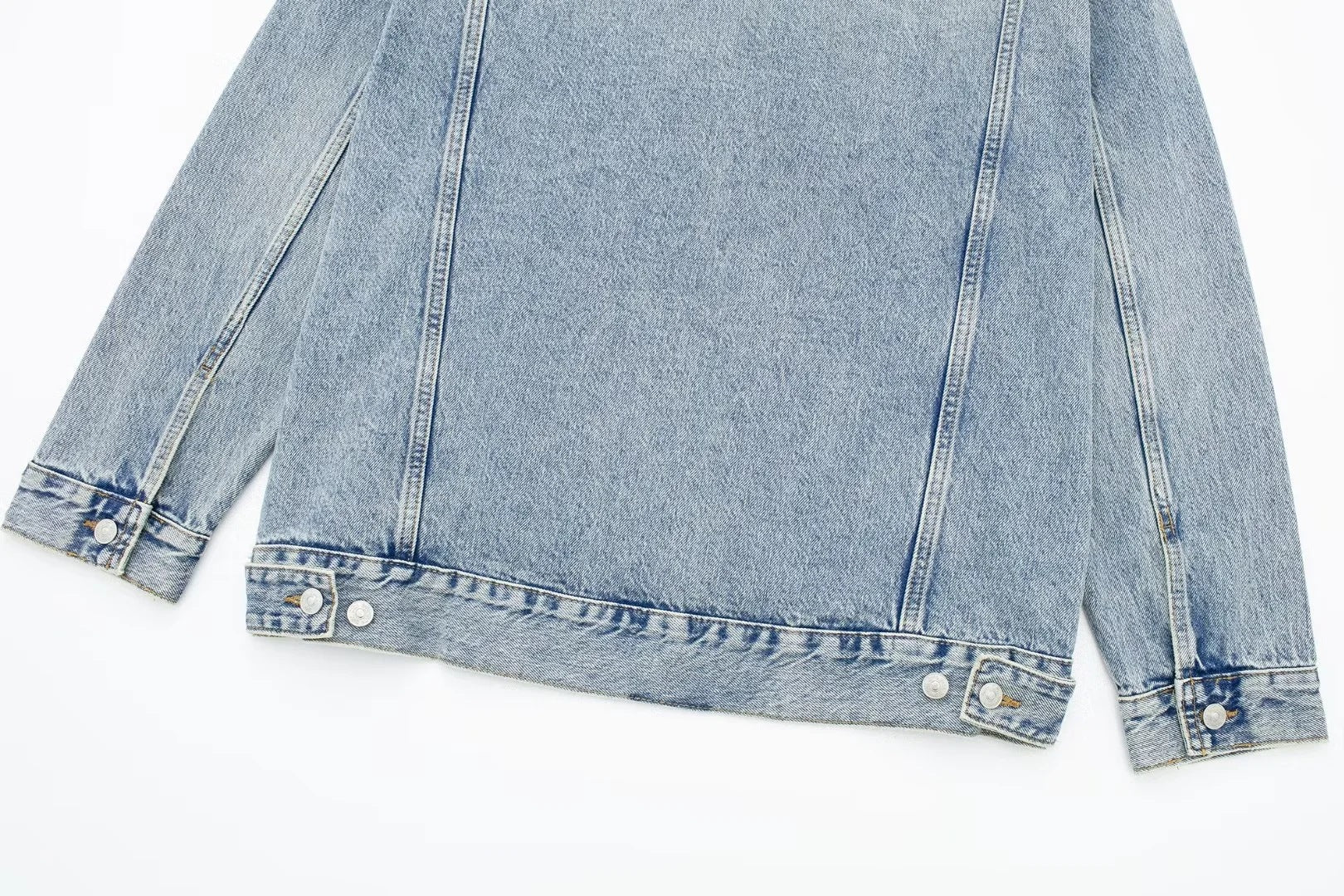 Versatile Casual Hooded Denim Hoodie