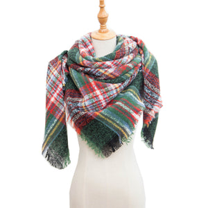 Shawl Scarf Autumn And Winter Large Plaid Triangle