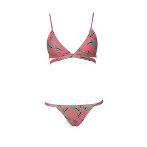 Aliexpress Ebay Amazon palm printing bikinis split set Bikini swimsuit trade new wish