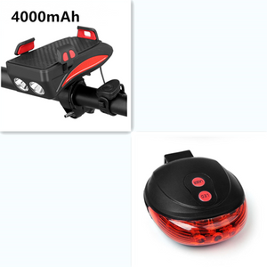 Motorcycle Bicycle Phone Holder Support Charging For Cell Phone With Bike Bell Power Bank Bicycle Front Lamp Flashlight
