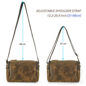 Retro Crazy Horse Leather Fashion Men's Messenger Bag