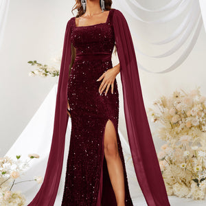 Dress Skirt Sequin Mesh Split Fishtail Dress