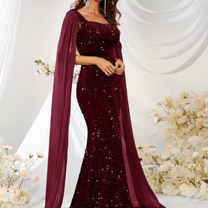 Dress Skirt Sequin Mesh Split Fishtail Dress
