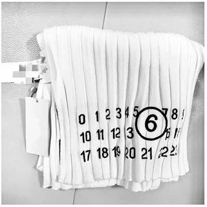 Embroidered Rib Knitted Men's And Women's Scarves