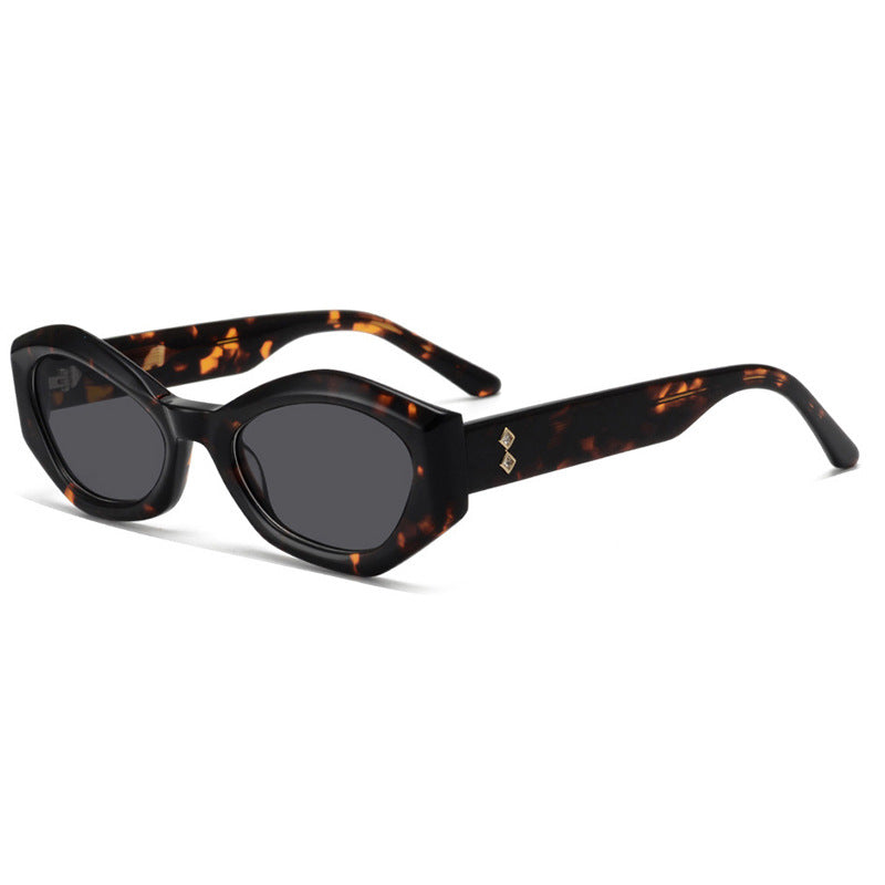 Fashion Irregular With Personality Diamond Sunglasses Sunshade