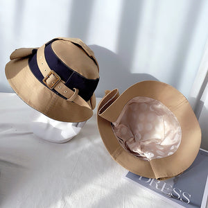 Fisherman Cotton Hat Women's Overalls Wind Bucket Hat Trench Coat Hem
