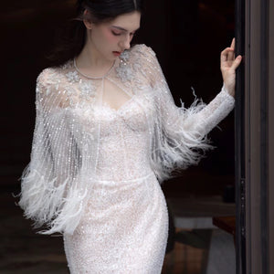 Annual Meeting Mermaid Heavy Industry Feather Dress