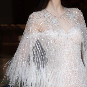 Annual Meeting Mermaid Heavy Industry Feather Dress