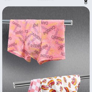 Color Men's Underwear Ice Silk Summer Ultra-thin Boxers Cute Boyshorts Best-seller On Douyin Wholesale