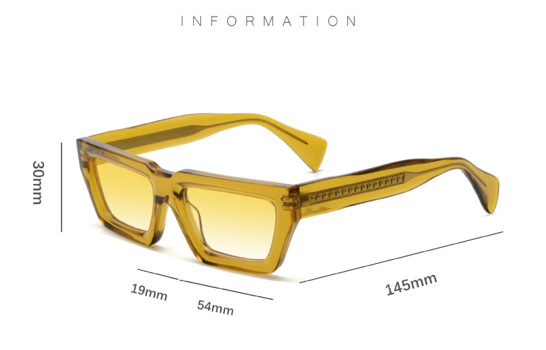 Retro Small Frame Colorful Transparent Square Sunglasses