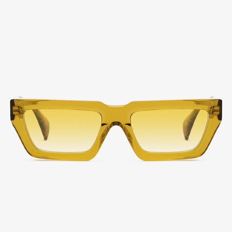 Retro Small Frame Colorful Transparent Square Sunglasses