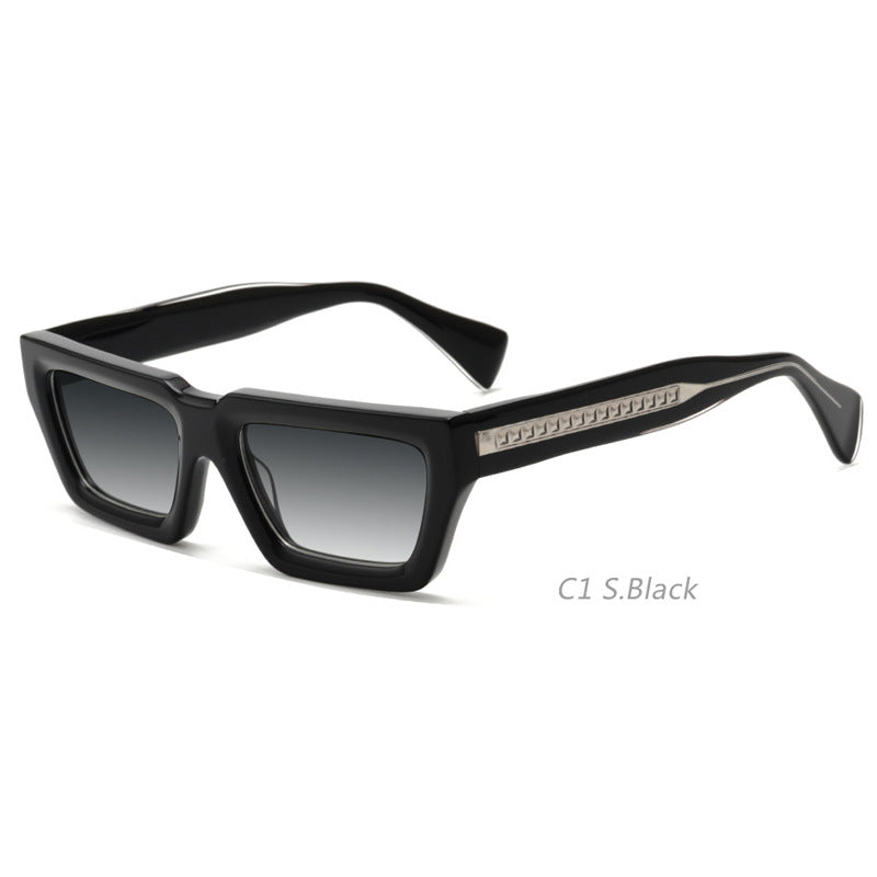 Retro Small Frame Colorful Transparent Square Sunglasses