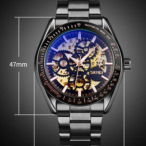 Business Men's Gold Steel Strap Watch