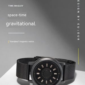 Men's Magnetic Watch Quartz Original Band 40mm Stainless Steel Strap