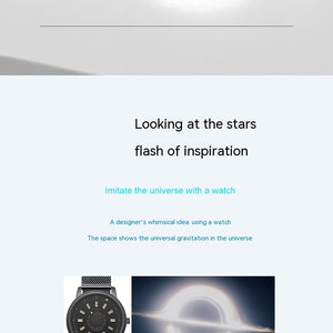 Men's Magnetic Watch Quartz Original Band 40mm Stainless Steel Strap