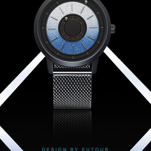 Men's Magnetic Watch Quartz Original Band 40mm Stainless Steel Strap