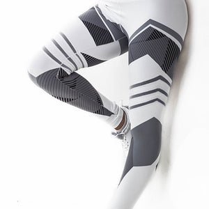 Printed Reflective Sport Yoga Pants Women Fitness Gym Leggings Running Compression Tights Quick Dry Sport Clothes Trousers