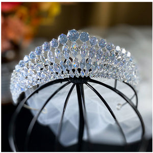 Full Diamond Super Flash Zircon Crown Headdress Queen Headband