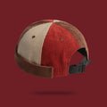 Beige Red Coffee Stitching