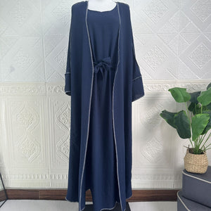 Dubai Turkey Cardigan With Inner Wear Dress