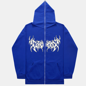 Personalized All-matching Loose Casual Zipper Hoodie