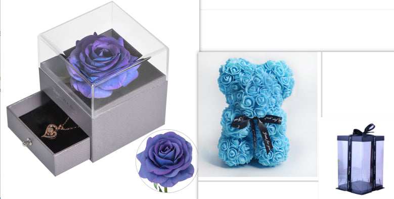 Rose Teddy Bear Eternal Flower PE Foam