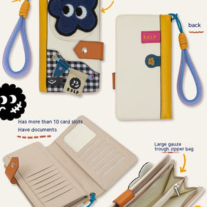 2023 New Long Zipper Coin Purse Multiple Card Slots Sets In One Cute Cartoon Teenage Girl Heart Funny
