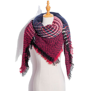 Shawl Scarf Autumn And Winter Large Plaid Triangle
