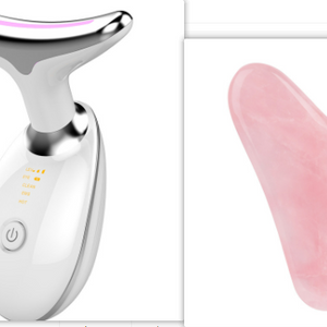 EMS Thermal Neck Lifting And Tighten Massager Electric Microcurrent Wrinkle Remover LED Photon Face Beauty Device For Woman