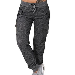 Loose Sports Style Casual Drawstring Skinny Pants