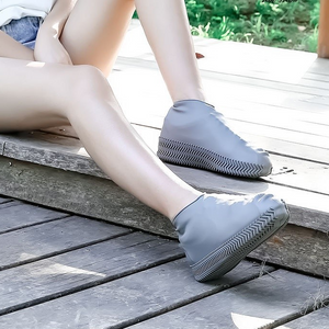 Men and women hiking slip wearable easy to carry silicone rain boots
