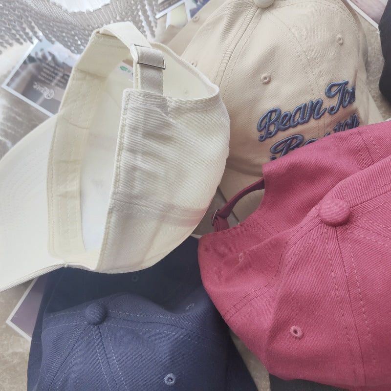 Big Head Circumference Letter Baseball Men's Summer Soft Top Embroidery All-match Peaked Outdoor Sun Hat